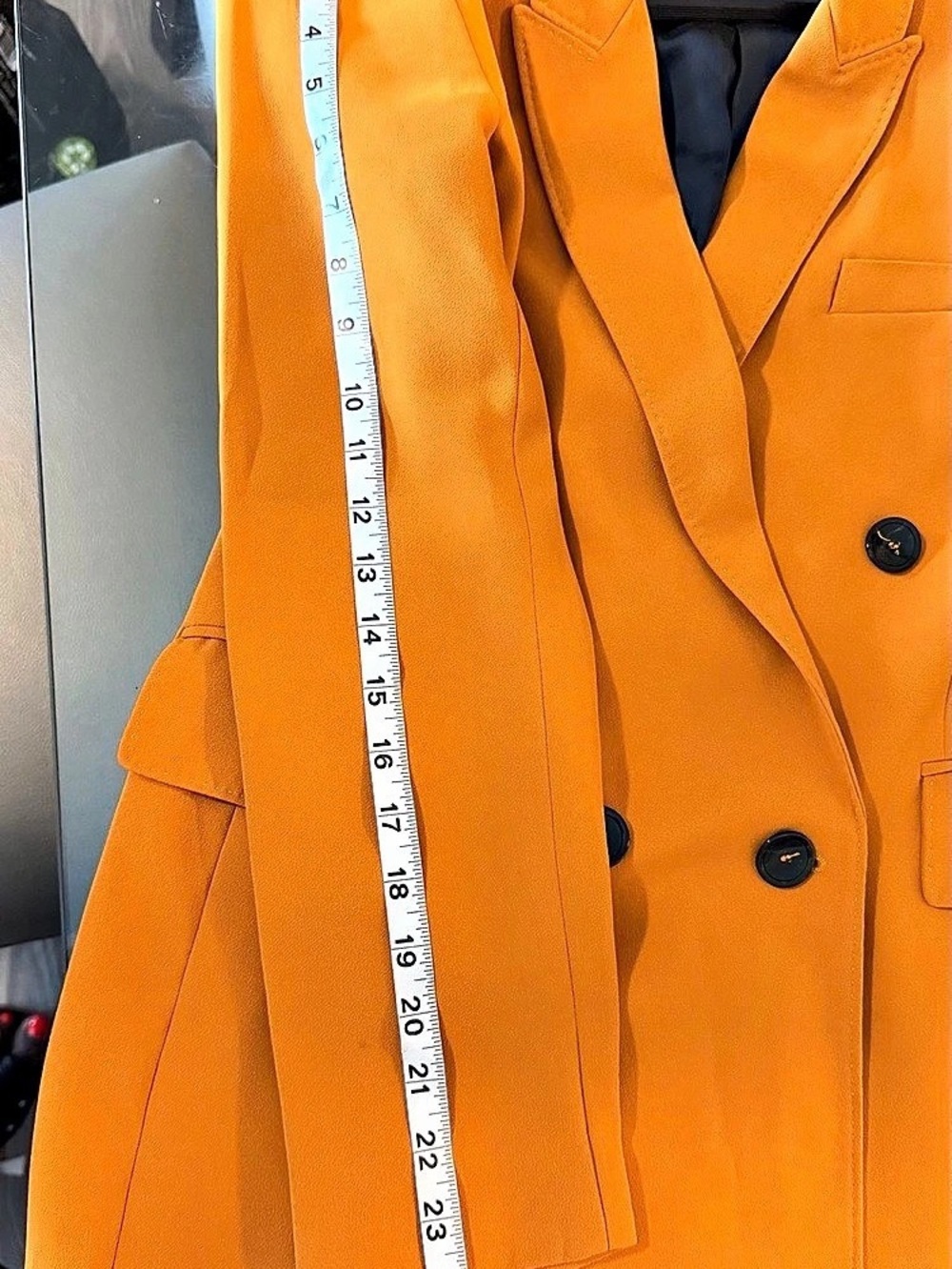 Zara Double-Breasted Pantsuit in yellow Size Medium NWT - Picture 10 of 11